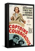 Captains Courageous, Freddie Bartholomew, Spencer Tracy, Lionel Barrymore, 1937-null-Framed Stretched Canvas