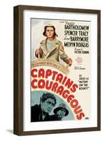 Captains Courageous, Freddie Bartholomew, Spencer Tracy, Lionel Barrymore, 1937-null-Framed Art Print