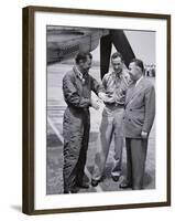 Captains Yeager and Fitzgerald with Larry Bell-null-Framed Photographic Print