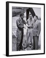 Captains Yeager and Fitzgerald with Larry Bell-null-Framed Photographic Print