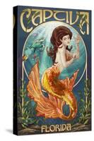 Captiva, Florida - Mermaid-Lantern Press-Stretched Canvas