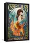 Captiva, Florida - Mermaid-Lantern Press-Framed Stretched Canvas