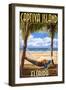 Captiva Island, Florida - Hammock Scene-Lantern Press-Framed Art Print