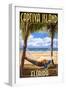 Captiva Island, Florida - Hammock Scene-Lantern Press-Framed Art Print