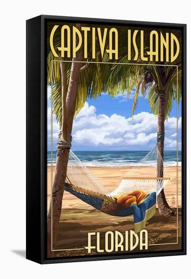 Captiva Island, Florida - Hammock Scene-Lantern Press-Framed Stretched Canvas