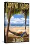 Captiva Island, Florida - Hammock Scene-Lantern Press-Stretched Canvas