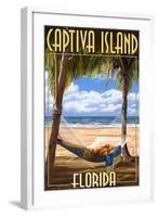 Captiva Island, Florida - Hammock Scene-Lantern Press-Framed Art Print