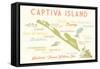 Captiva Island, Florida - Typography and Icons-Lantern Press-Framed Stretched Canvas