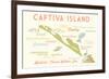 Captiva Island, Florida - Typography and Icons-Lantern Press-Framed Art Print