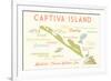 Captiva Island, Florida - Typography and Icons-Lantern Press-Framed Premium Giclee Print