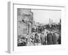 Captive German Prisoners Removing Debris from the Streets of Clermont-En-Argonne, France, 1914-null-Framed Giclee Print