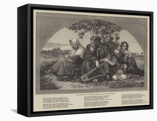 Captive Jews by the Waters of Babylon-Eduard Bendemann-Framed Stretched Canvas