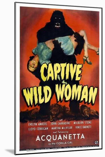 Captive Wild Woman-null-Mounted Art Print