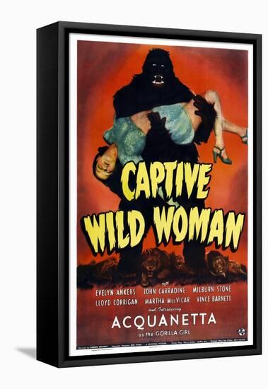 Captive Wild Woman-null-Framed Stretched Canvas