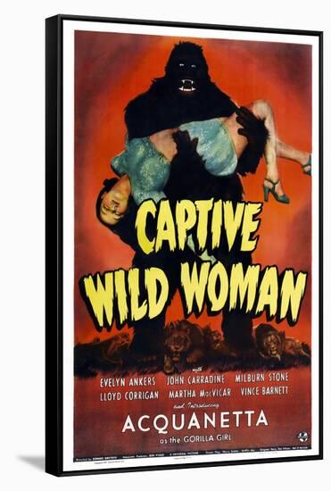 Captive Wild Woman-null-Framed Stretched Canvas