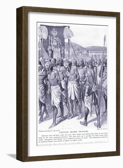 Captives before Pharaoh, C.1920-Joseph Ratcliffe Skelton-Framed Giclee Print