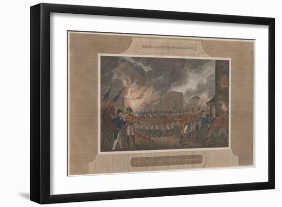 Capture and Burning of the City of Washington, 1815-null-Framed Giclee Print