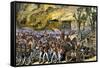 Capture and Burning of Washington D.C. by the British in 1814-null-Framed Stretched Canvas