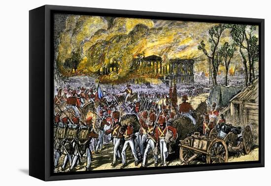 Capture and Burning of Washington D.C. by the British in 1814-null-Framed Stretched Canvas