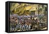 Capture and Burning of Washington D.C. by the British in 1814-null-Framed Stretched Canvas