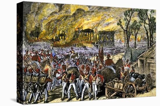 Capture and Burning of Washington D.C. by the British in 1814-null-Stretched Canvas