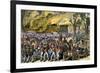 Capture and Burning of Washington D.C. by the British in 1814-null-Framed Giclee Print
