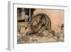 Capture and Taming of Wild Elephant-null-Framed Giclee Print