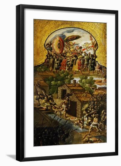 Capture of Aztec Emperor Montezuma II-null-Framed Giclee Print