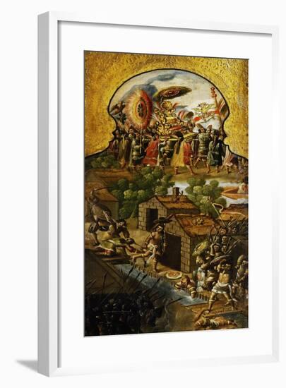 Capture of Aztec Emperor Montezuma II-null-Framed Giclee Print