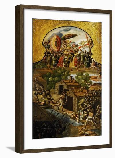 Capture of Aztec Emperor Montezuma II-null-Framed Giclee Print