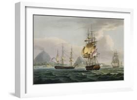 Capture of Banda, 1810, Engraved Sutherland For J. Jenkins's 'Naval Achievements', 1816-Thomas Whitcombe-Framed Giclee Print