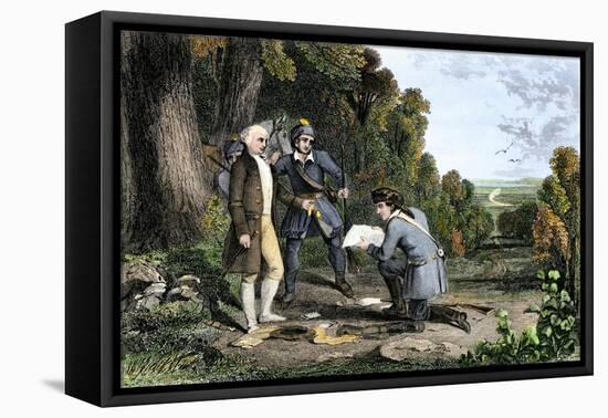 Capture of British Agent John Andre and Discovery of Benedict Arnold's Treason, American Revolution-null-Framed Stretched Canvas