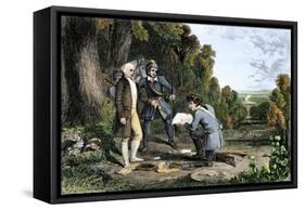Capture of British Agent John Andre and Discovery of Benedict Arnold's Treason, American Revolution-null-Framed Stretched Canvas