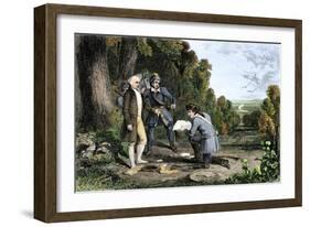 Capture of British Agent John Andre and Discovery of Benedict Arnold's Treason, American Revolution-null-Framed Giclee Print