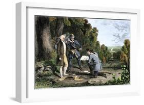 Capture of British Agent John Andre and Discovery of Benedict Arnold's Treason, American Revolution-null-Framed Giclee Print