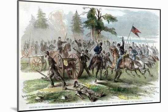 Capture of Confederate Guns, Near Culpeper, Virginia, American Civil War, 14 September 1863-Edwin Forbes-Mounted Giclee Print