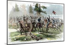 Capture of Confederate Guns, Near Culpeper, Virginia, American Civil War, 14 September 1863-Edwin Forbes-Mounted Giclee Print