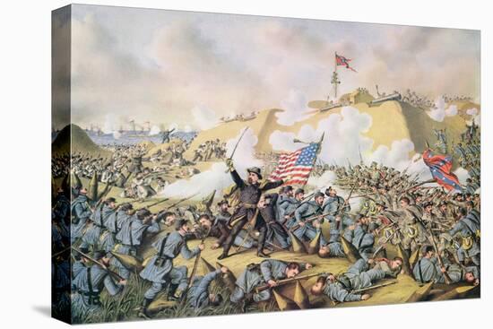 Capture of Fort Fisher, 15th January 1865, Engraved by Kurt and Allison, 1890-American School-Stretched Canvas