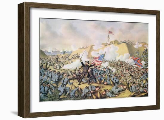 Capture of Fort Fisher, 15th January 1865, Engraved by Kurt and Allison, 1890-American School-Framed Giclee Print