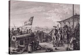 Capture of Island of Grenada, July 4, 1779-Francois Godefroy-Stretched Canvas