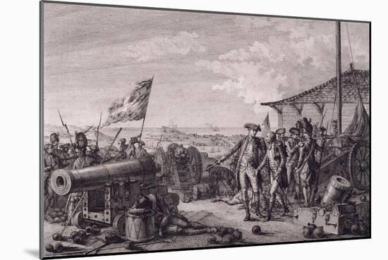 Capture of Island of Grenada, July 4, 1779-Francois Godefroy-Mounted Giclee Print