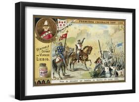 Capture of Jerusalem by Godfrey of Bouillon, First Crusade, 15 July 1099-null-Framed Giclee Print
