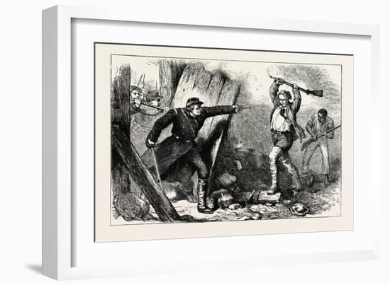 Capture of John Brown in the Engine House. John Brown Was an American Abolitionist Who Believed Arm-null-Framed Giclee Print
