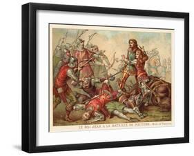 Capture of John II of France at the Battle of Poitiers, 1356-null-Framed Giclee Print