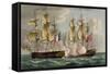 Capture of L'Immortalite, October 20th 1798-Thomas Whitcombe-Framed Stretched Canvas