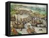 Capture of La Goulette and Tunis by Charles V, 1535-Franz Hogenberg-Framed Stretched Canvas