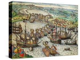 Capture of La Goulette and Tunis by Charles V, 1535-Franz Hogenberg-Stretched Canvas