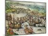 Capture of La Goulette and Tunis by Charles V, 1535-Franz Hogenberg-Mounted Giclee Print