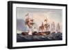 Capture of La Minerve, Print Made by Thomas Sutherland, from 'The Naval Achievements of Great…-Thomas Whitcombe-Framed Giclee Print