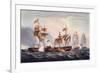 Capture of La Minerve, Print Made by Thomas Sutherland, from 'The Naval Achievements of Great…-Thomas Whitcombe-Framed Giclee Print